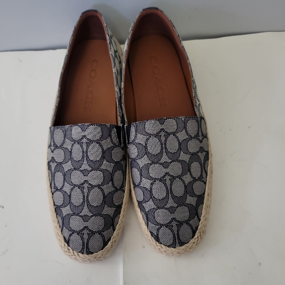 COACH Men's COACH Signature Jacquard Logo Print Espadrilles - Picture 7 of 14